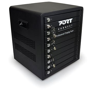 PORT CONNECT CHARGING CABINET 10 UNITS individual door lock, černý