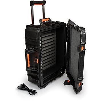 PORT CONNECT Rolling CHARGING CABINET, nabíjecí přepravní kufr na kolečkách pro 12 zařízení, černý