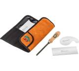 Kirschen Ziehklingensatz mit Ziehklingenstahl 4-tlg. in Veloursleder-Etui
